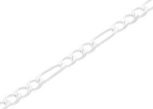 Srebrny łańcuszek nierodowany figaro pr. 925