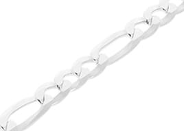 Srebrny łańcuszek nierodowany figaro pr. 925