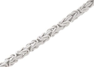 Srebrny łańcuszek rodowany królewski Próby 925