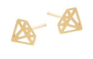 Złote kolczyki bez kamieni Próby 585 