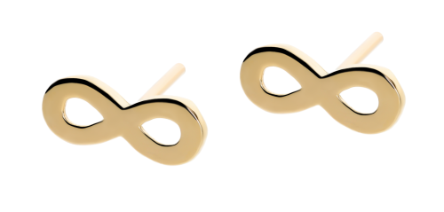 Złote kolczyki nieskończoność Próby 585