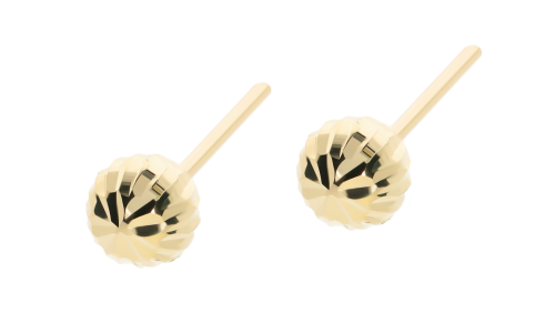 Złote kolczyki kulki Próby 585