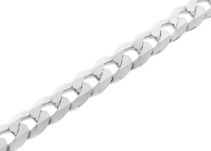 Srebrny łańcuszek rodowany pełny pancerka Próby 925