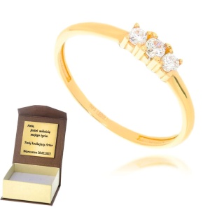 Złoty pierścionek zaręczynowy Próby 585 