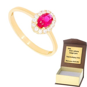 Złoty pierścionek  Próby 585 