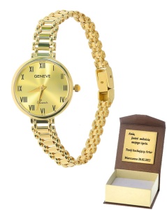 Złoty zegarek geneve Próby 585
