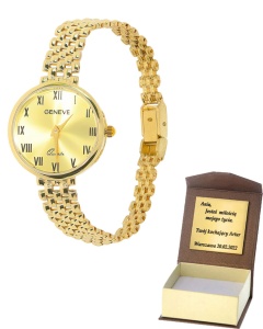 Złoty zegarek geneve Próby 585