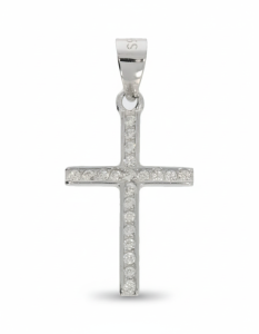 Srebrny krzyżyk z cyrkoniami pr. 925