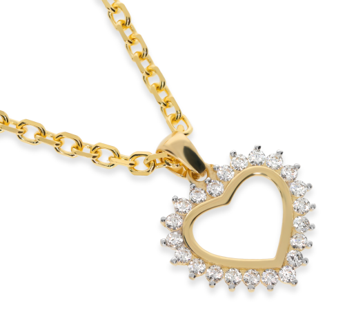 Złota zawieszka serce Próby 585