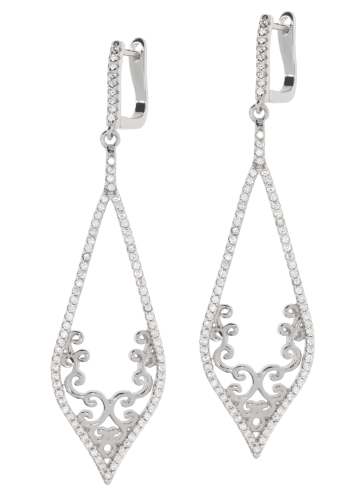 Srebrne kolczyki wiszące Próby 925