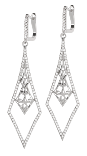 Srebrne kolczyki wiszące Próby 925