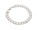 Srebrna bransoletka rodowana pełna pancerka Próby 925