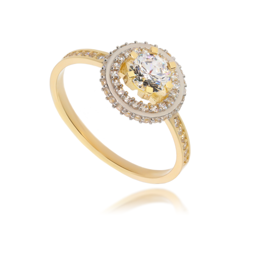 Złoty pierścionek zaręczynowy Próby 585