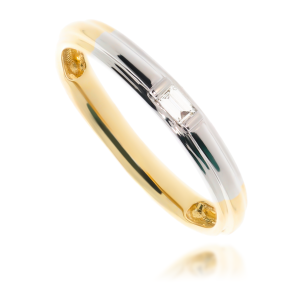 Złoty pierścionek zaręczynowy z diamentem 585 