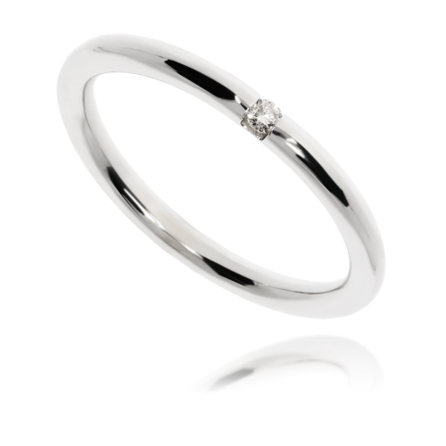 Złoty pierścionek zaręczynowy z diamentem 585