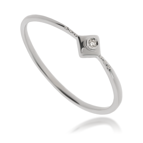 Złoty pierścionek zaręczynowy z diamentem 585