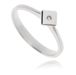 Złoty pierścionek zaręczynowy z diamentem 585 