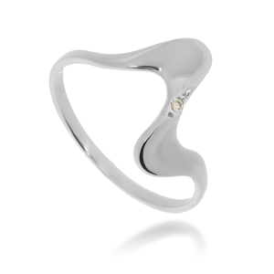 Złoty pierścionek zaręczynowy z diamentem 585 