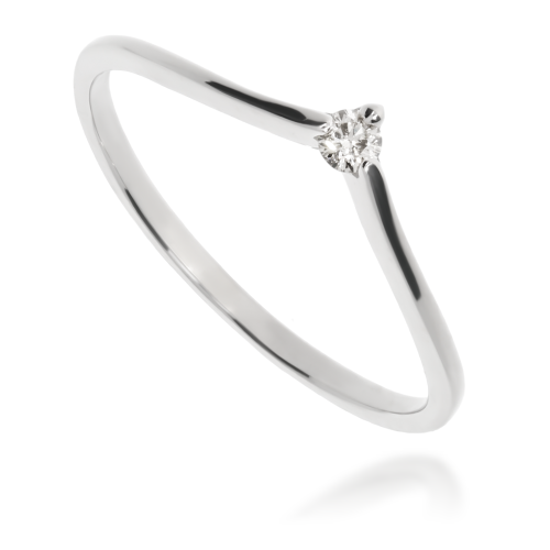 Złoty pierścionek zaręczynowy z diamentem 585