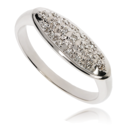 Złoty pierścionek zaręczynowy z diamentami 585