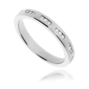 Złoty pierścionek zaręczynowy z diamentami 585