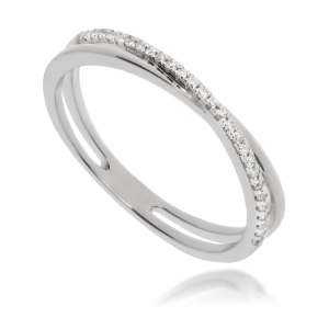 Złoty pierścionek zaręczynowy z diamentami 585