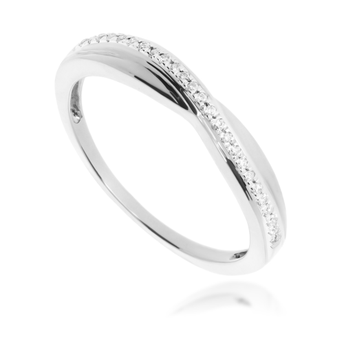 Złoty pierścionek zaręczynowy z diamentami 585