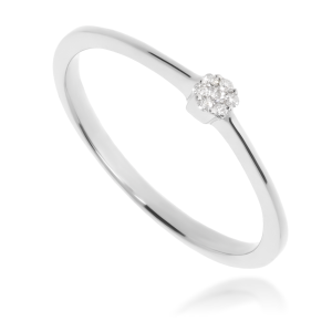 Złoty pierścionek zaręczynowy z diamentami 585 