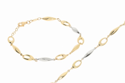 Złota bransoletka. Próby 585.