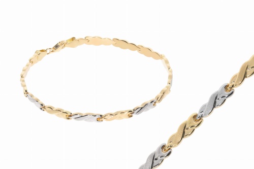 Złota bransoletka. Próby 585.