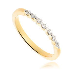 Złoty pierścionek zaręczynowy z diamentami 585 