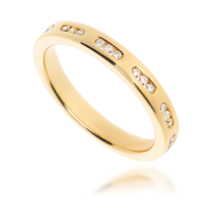 Złoty pierścionek zaręczynowy z diamentami 585 