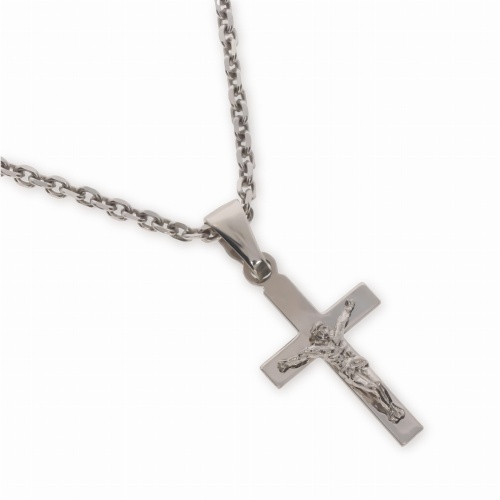 Srebrny krzyżyk rodowany z wizerunkiem Jezusa Próba 925.