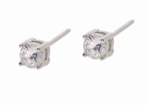Srebrne kolczyki z cyrkoniami Próby 925 