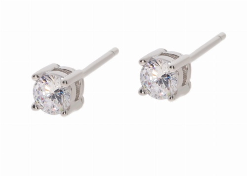 Srebrne kolczyki z cyrkoniami Próby 925