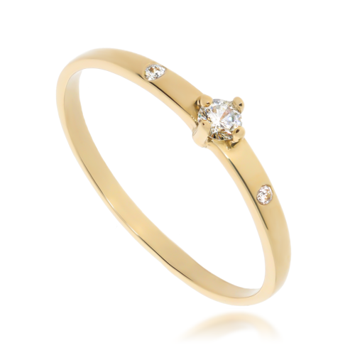 Złoty pierścionek zaręczynowy Próby 585