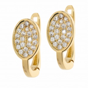 Złote kolczyki z cyrkoniami Próby 585