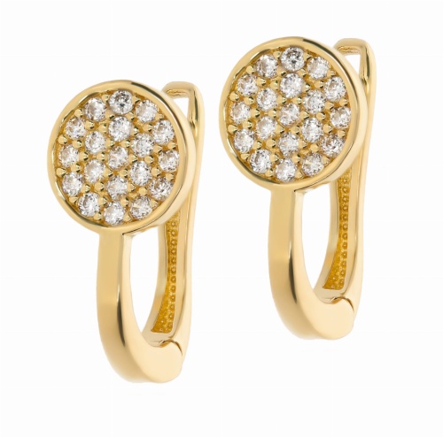 Złote kolczyki z cyrkoniami Próby 585