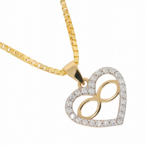 Złota zawieszka serce Próby 585