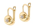 Złote kolczyki z cyrkoniami Próby 585