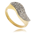 Złoty pierścionek z diamentami 585