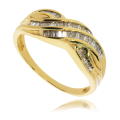 Złoty pierścionek z diamentami 585