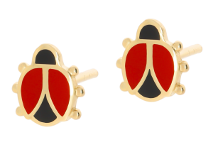 Złote kolczyki bez kamieni Próby 585 