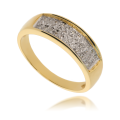 Złoty pierścionek  z diamentami 585