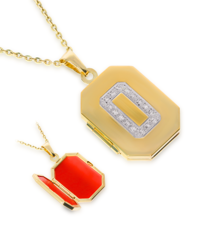 Złota zawieszka z diamentami Puzderko 585