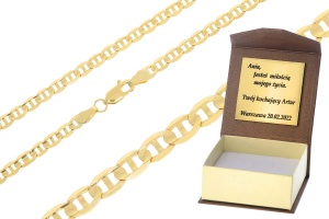 Złoty łańcuszek pełny gucci Próby 585 