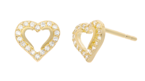 Złote kolczyki z cyrkoniami Próby 585