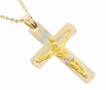 Złoty krzyżyk z wizerunkiem Jezusa Próby 585