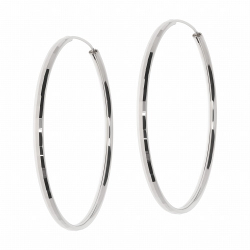 Srebrne kolczyki rodowane koła Próby 925