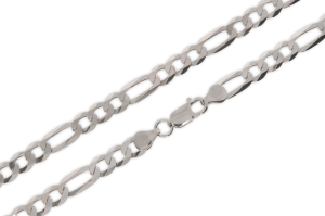 Srebrny łańcuszek rodowany figaro Próby 925 